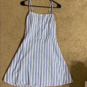 Chambray and striped dress